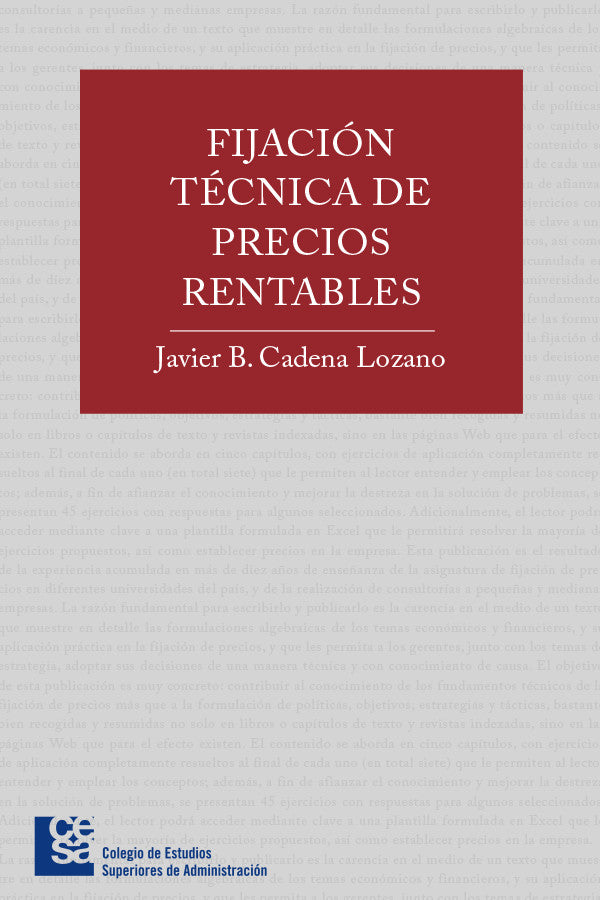 Fijación Técnica de precios rentables