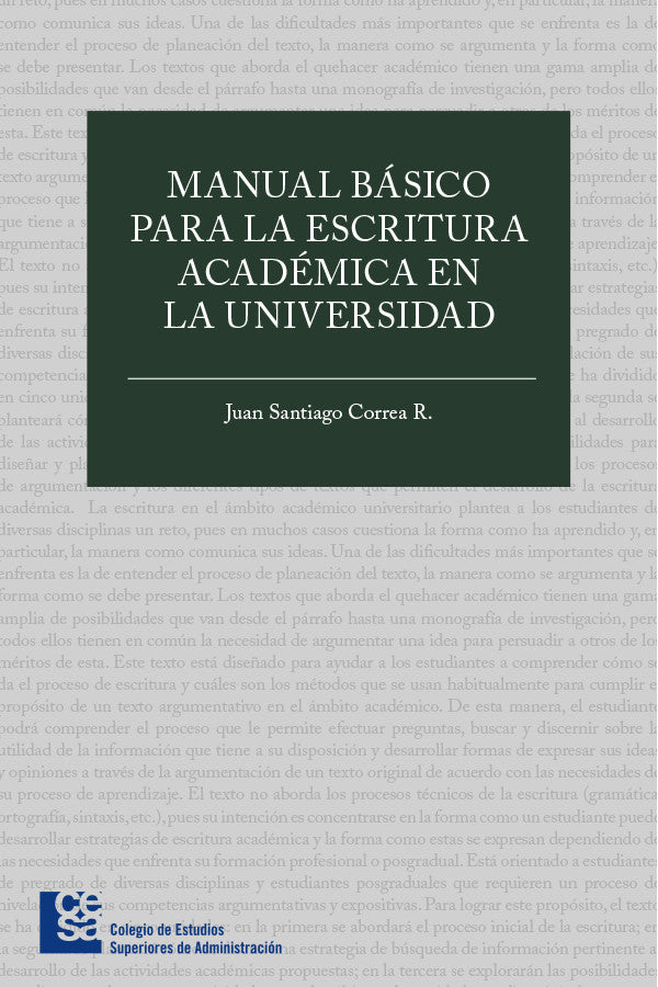 Manual básico para la escritura académica en la universidad